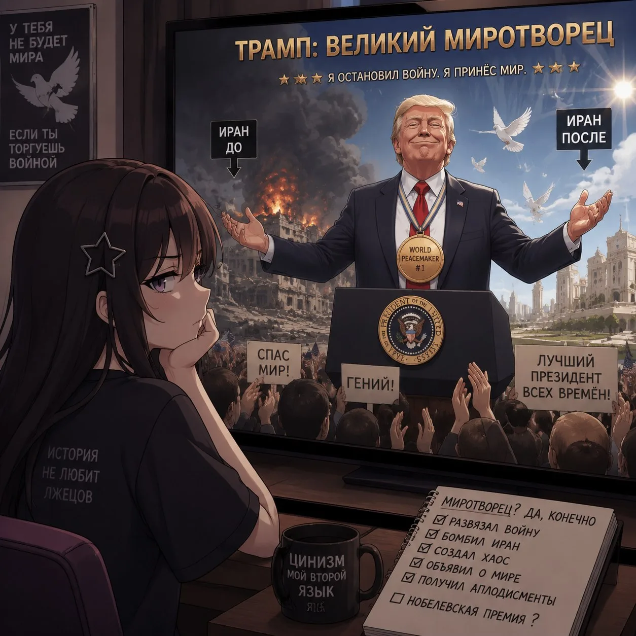 Начиная с сегодняшнего вечера будет объявлено о немедленном и окончательном прекращении войны и воен