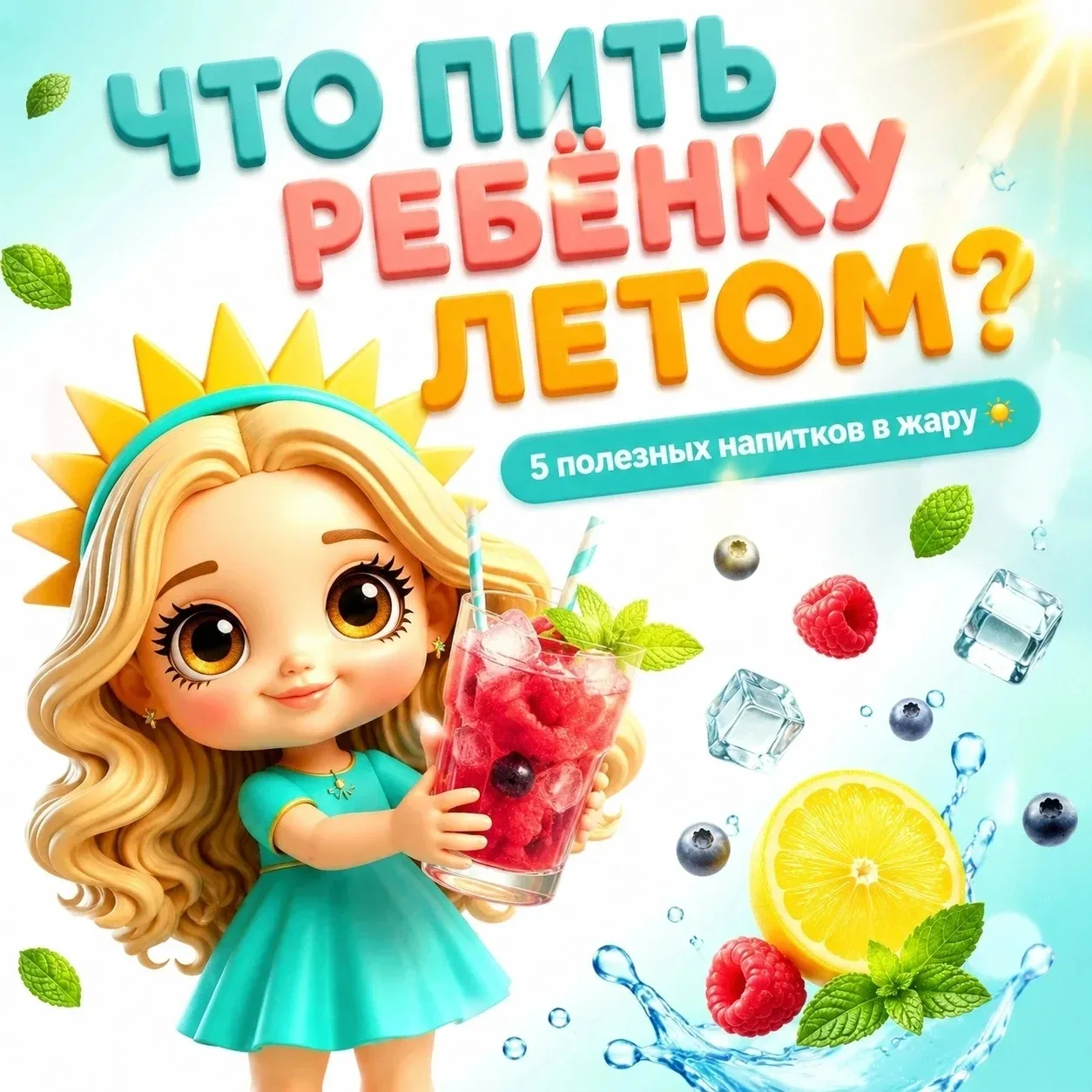 💦 Лето, жара… Что налить ребёнку в стакан?