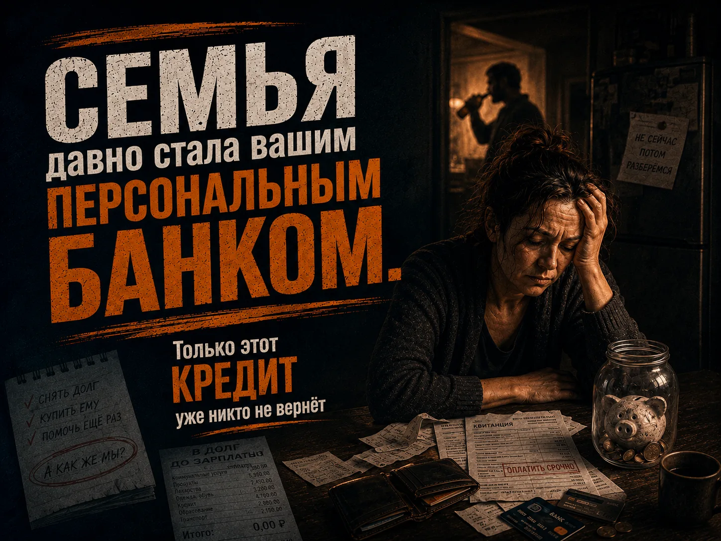 🏦 Семья давно стала вашим персональным банком. Только этот кредит уже никто не вернёт