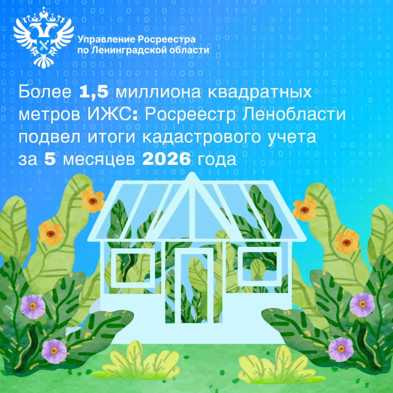🏠Управление Росреестра по Ленинградской области информирует о результатах учетно-регистрационных де