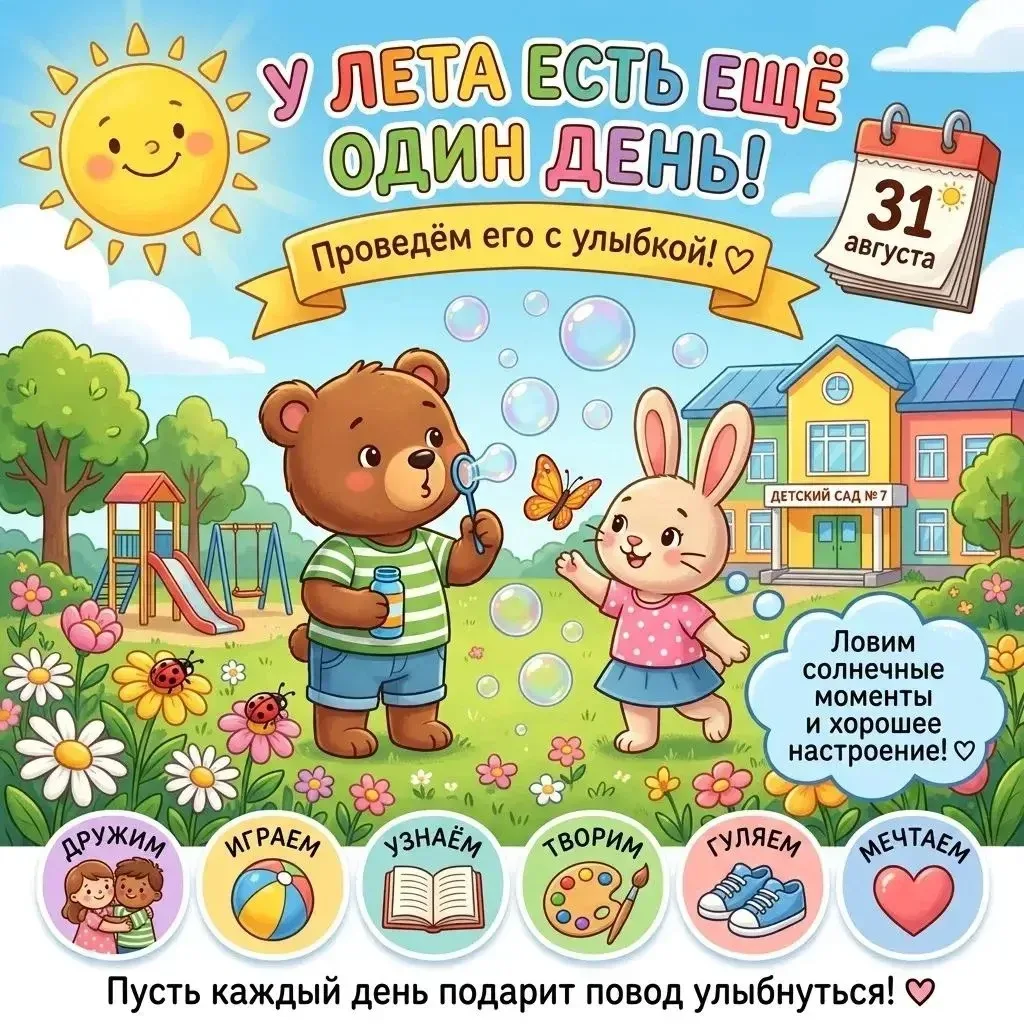 🍉 У лета есть еще один день! Встречаем 31 августа с улыбкой! ☀️