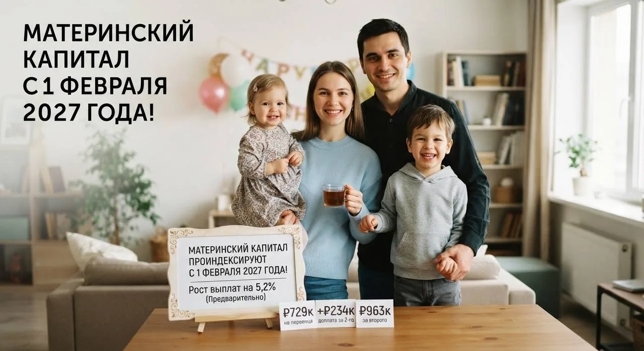 Маткапитал проиндексируют с 1 февраля 2027 года
