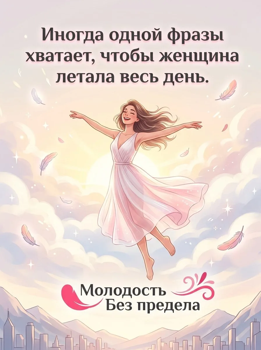 Иногда одной фразы хватает, чтобы женщина летала весь день.