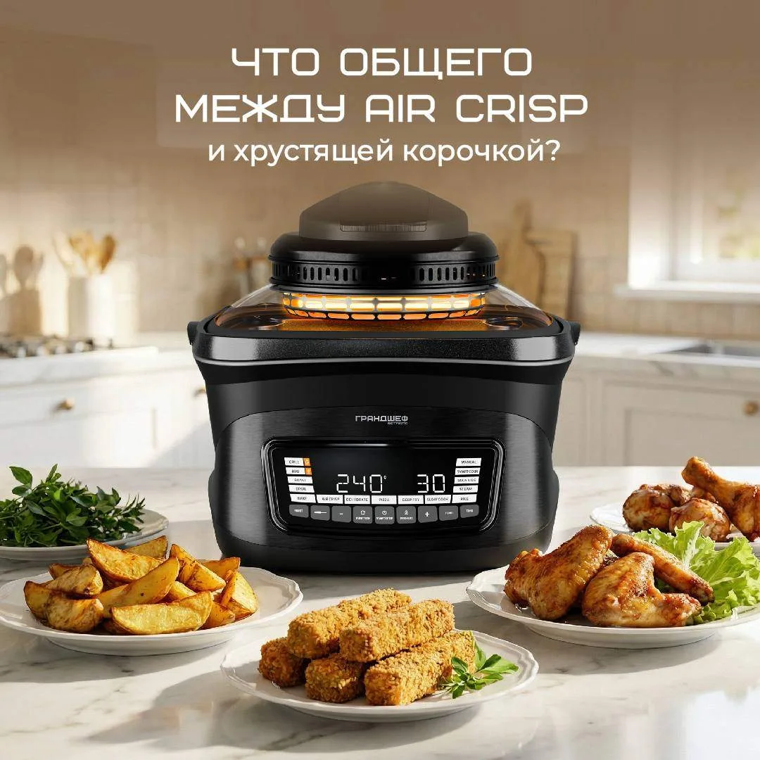 Что общего между АЭРОГРИЛЬ / AIR CRISP и хрустящей корочкой
