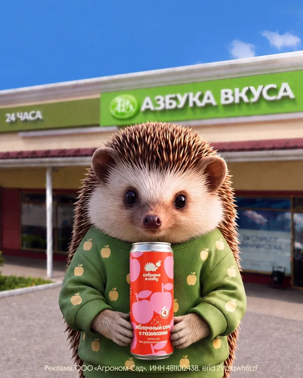 Освежающая новость: наш Яблочный сок с газиками уже в «Азбуке вкуса»!