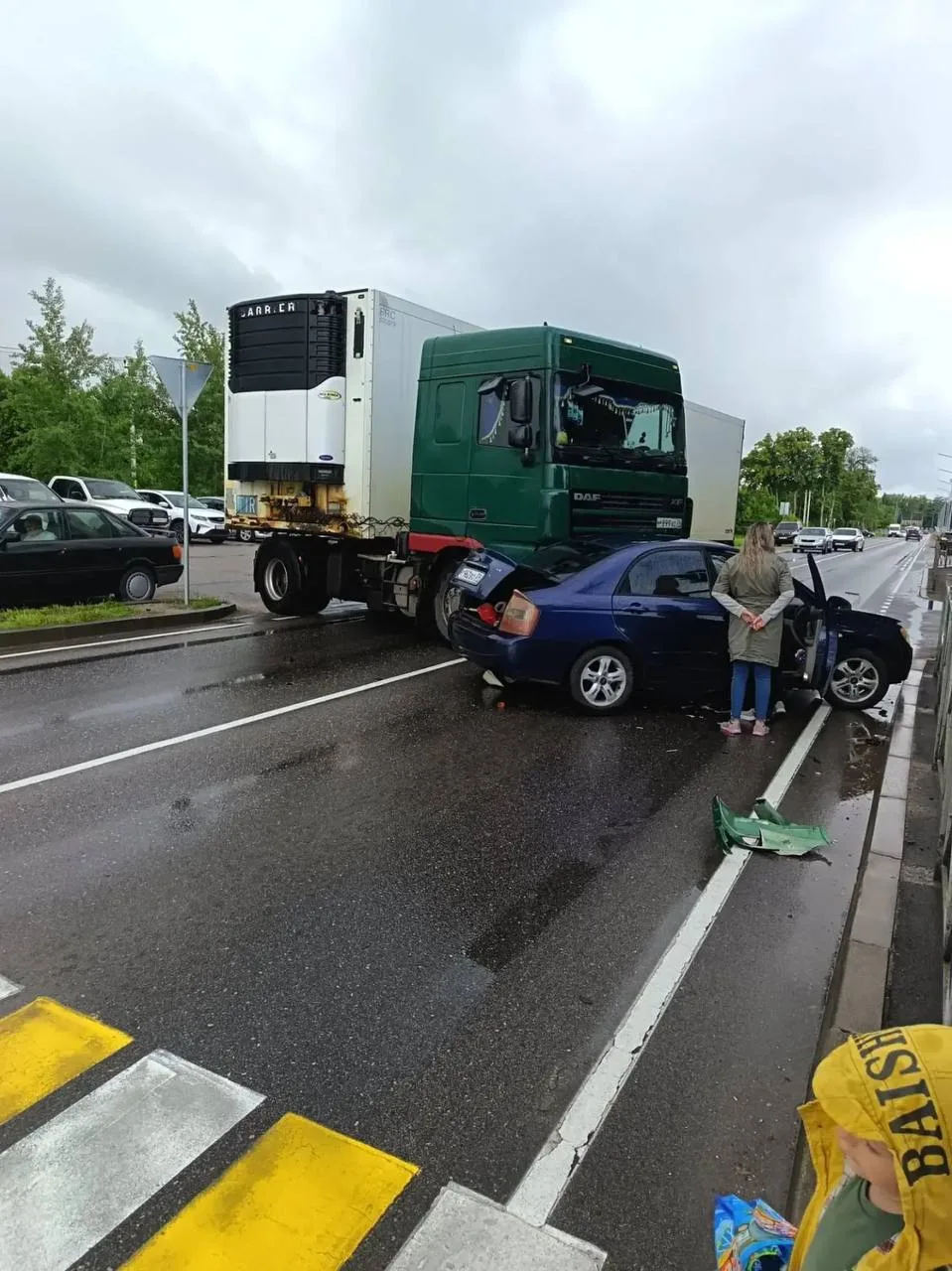 Серьезное ДТП в Гурьевске возле больницы, дорога перекрыта⚠️