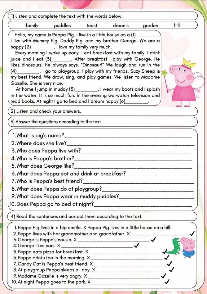 ❤ PEPPA PIG LISTENING A0-A1
❤️ Забрать бесплатно можно здесь
📚 Бесплатная библиотека УМК здесь
👩‍�