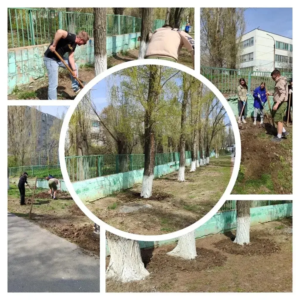 ✨ Учителя МОУ СШ №5 приняли активное участие в общегородском субботнике! ✨ Сегодня наши педагоги вме