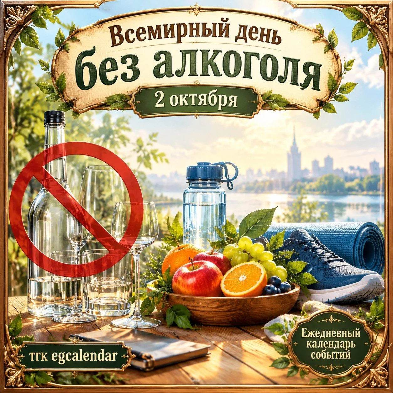 Всемирный день без алкоголя — 2 октября.
