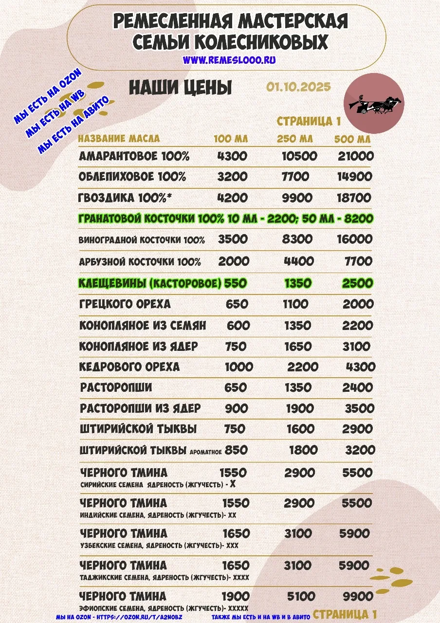 Друзья, рады поделиться обновленным прайс-листом на нашу продукцию! 💥