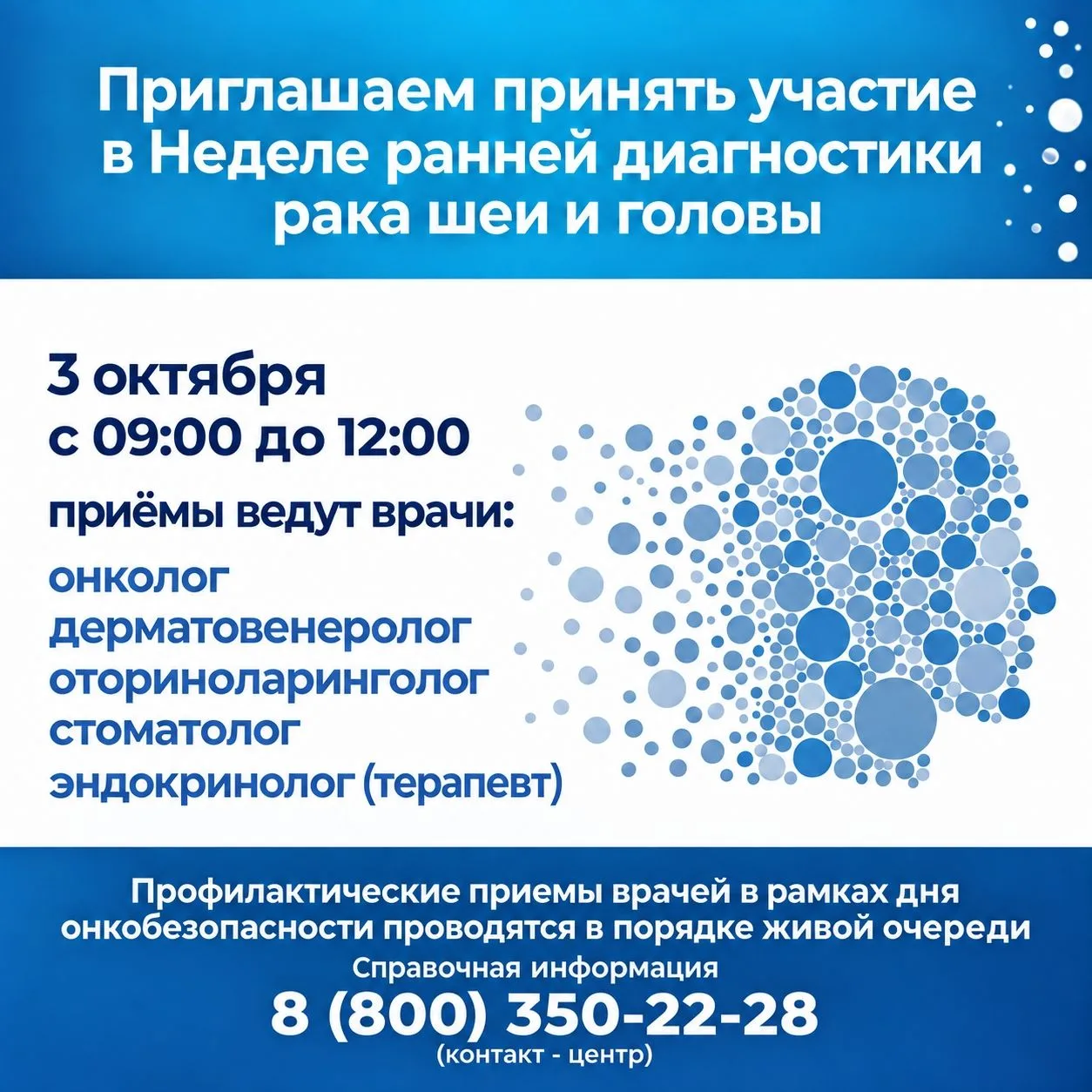 Неделя ранней диагностики рака головы и шеи в Губкинской городской больнице