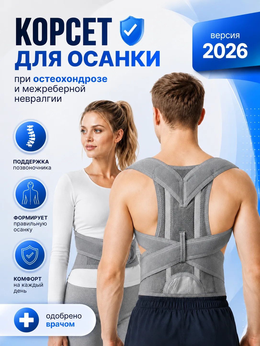 Корсет для осанки спины ортопедический