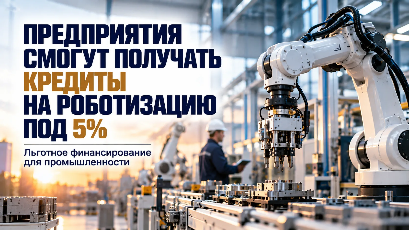 Предприятия смогут получать кредиты на роботизацию под 5%