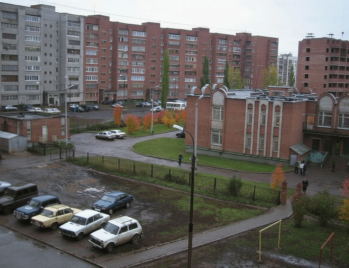 2006 год, ул. Мушникова, 11, Калининский районный суд, за ним строится дом по ул. Мушни...