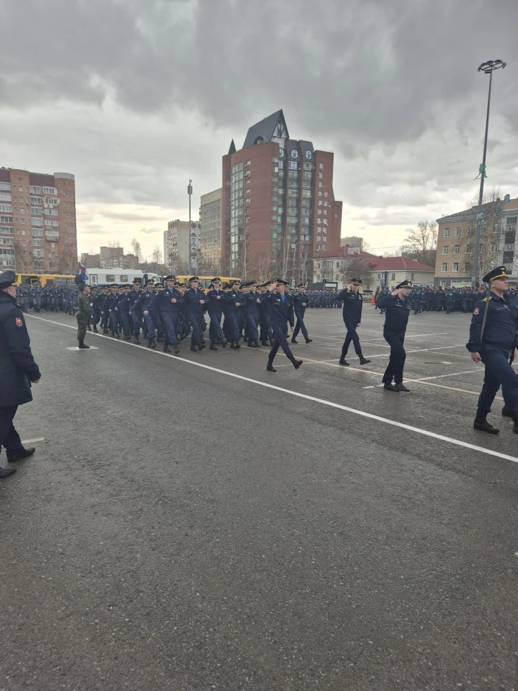 Первая тренировка торжественного прохождения войск Уфимского гарнизона, посвящённого Дн...