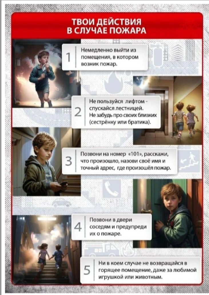 🔥 Что делать при пожаре: памятка для учащихся 🔥❗️Запомнишь — сможешь спасти себя и помочь другим! 