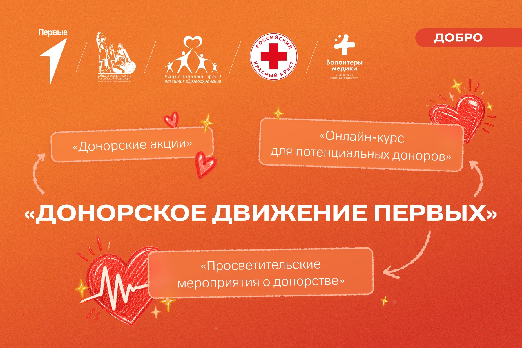 🫀 Отметь День сердца с «Донорским движением Первых»!