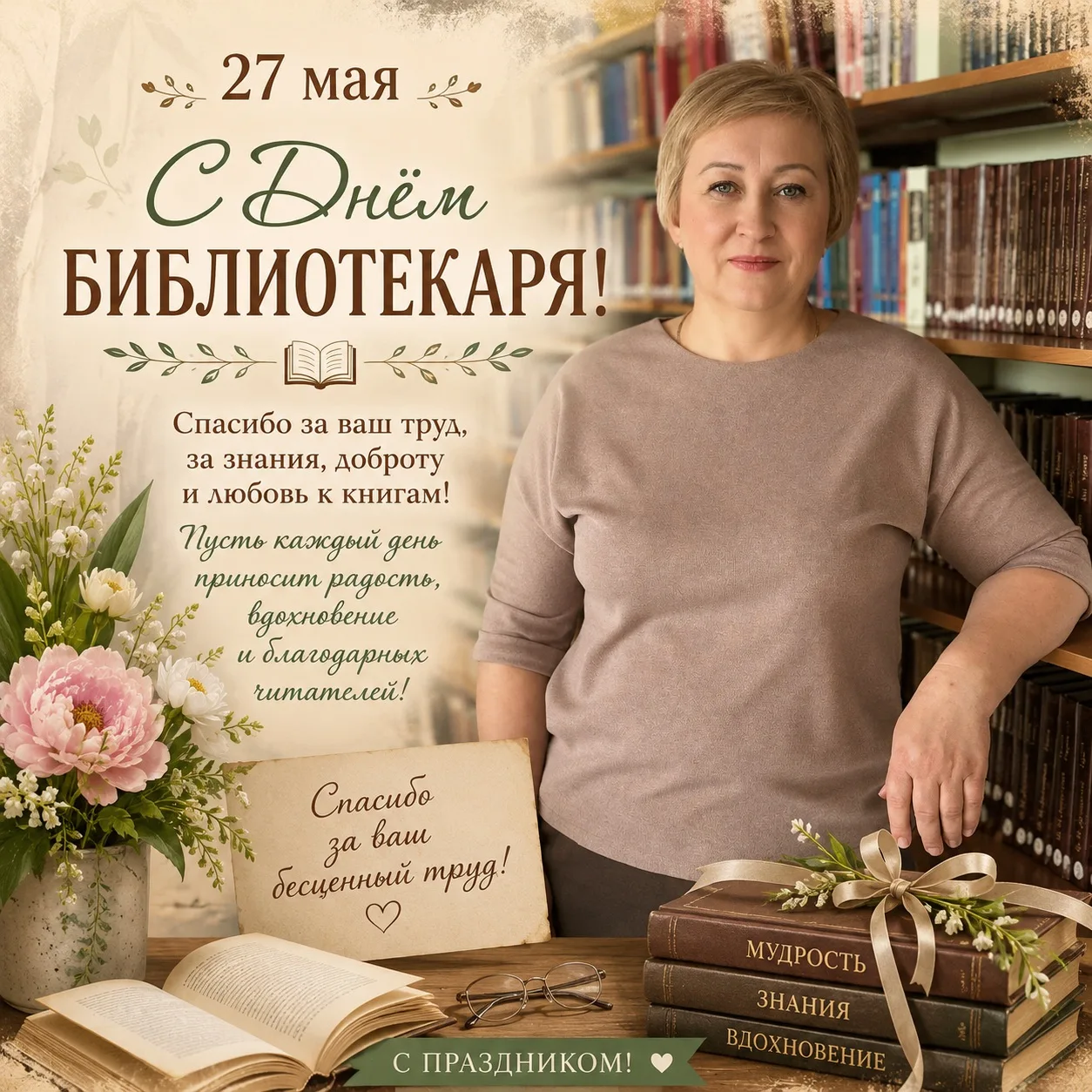 📚С Днём библиотекаря! Поздравляем Елену Владимировну Прибыткову!

Сегодня, 27 мая, отмечается Общер