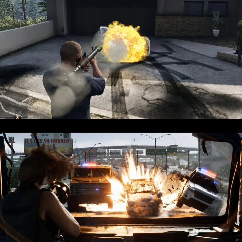 💣 Взрывы в GTA 6 выйдут на совершенно новый уровнень

Наглядное сравнение взрывов в GTA 5 и GTA 6 д