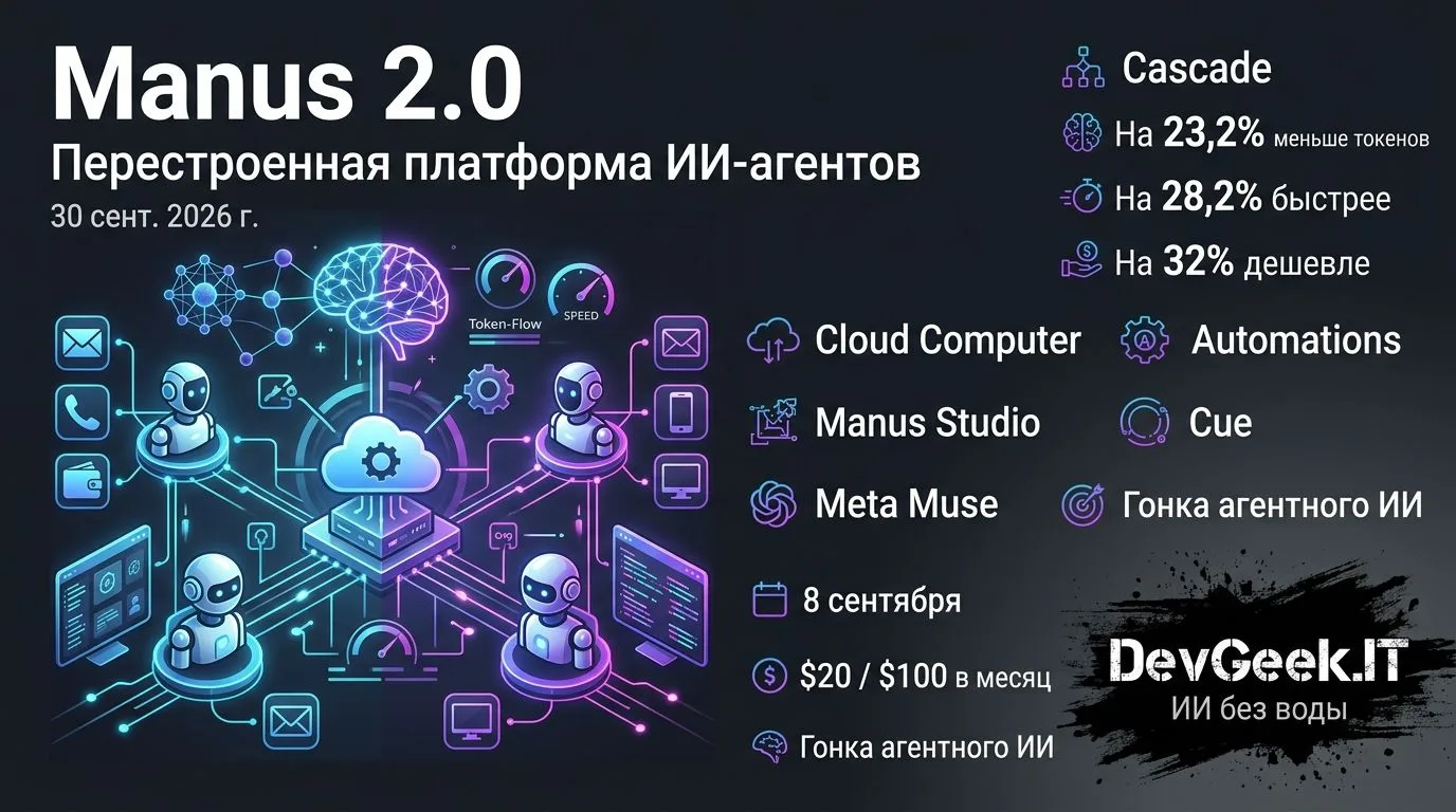 Manus 2.0: агенты, которые чуть не стали частью Meta, теперь идут против неё