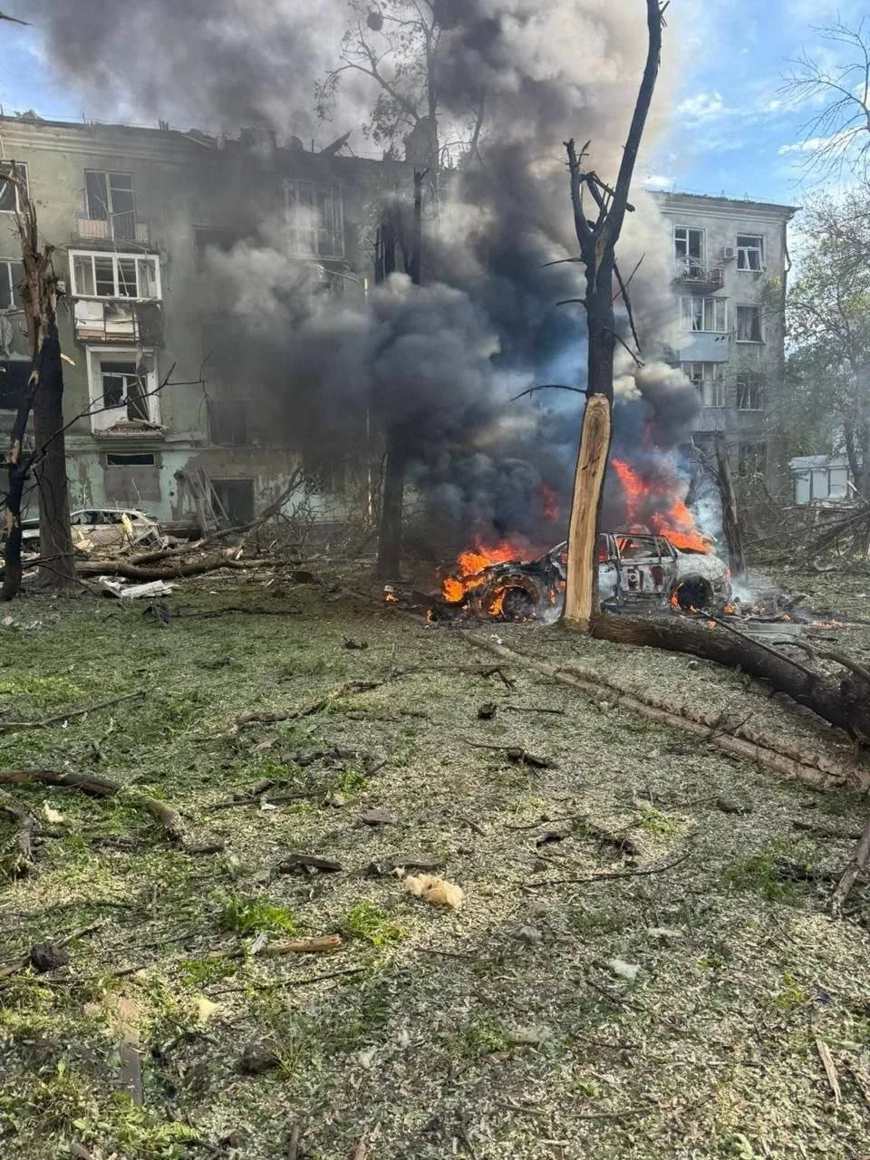 Последствия сегодняшних ударов по Краматорску.