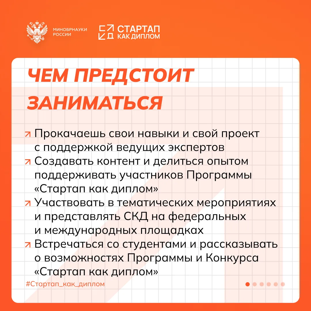 Старт приема заявок на Программу амбассадоров «Стартап как диплом»  Если ты уже развиваешь свой прое