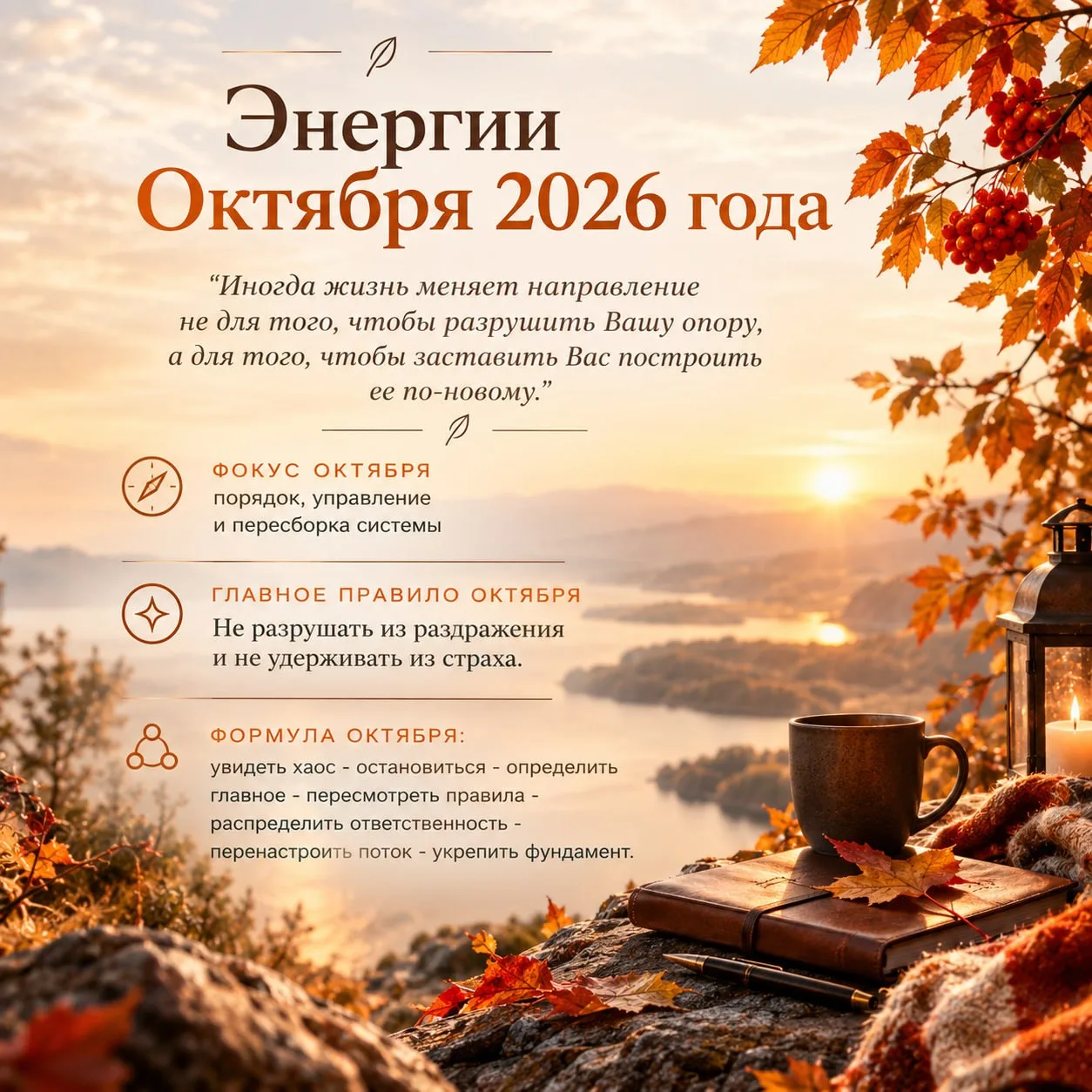 Октябрь 2026 - месяц, когда пора перестать удерживать старое и начать управлять переменами