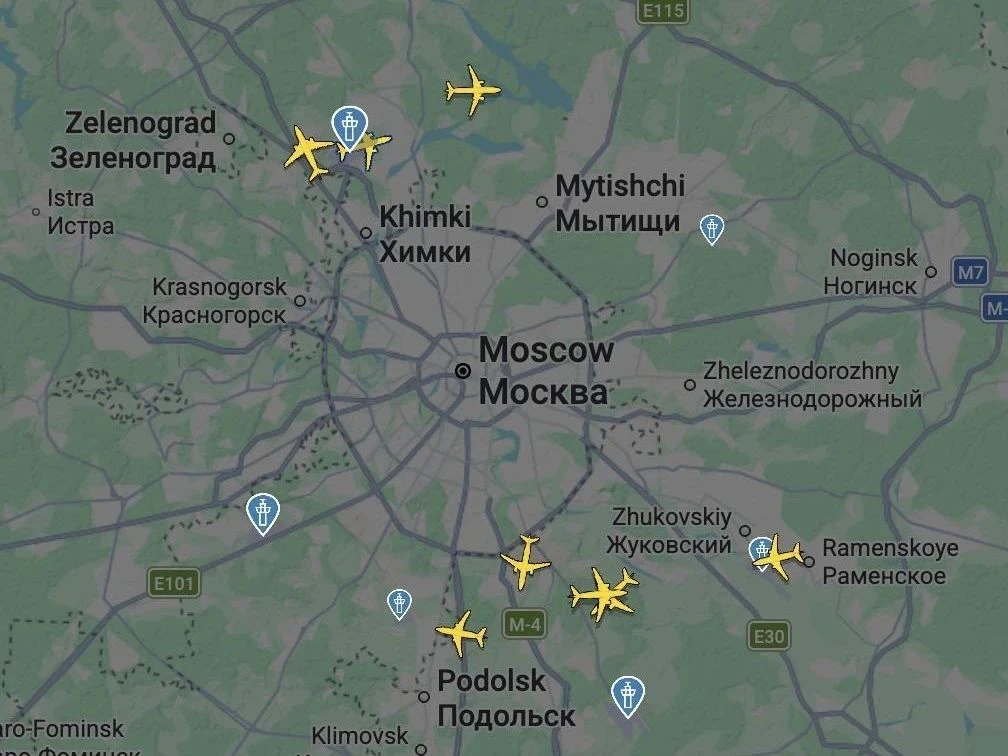 ✈️ Небо над столицей практически полностью закрыто