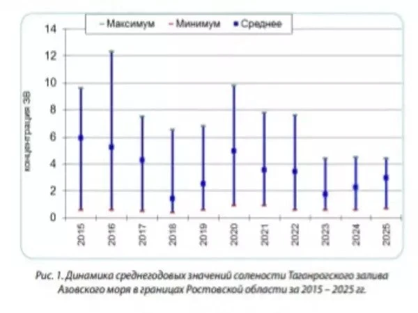 ❗️В Таганрогском заливе за год увеличилась соленость воды