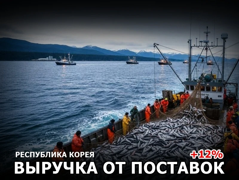 🐟 Выручка от поставок российской рыбной продукции в Республику Корею за январь-май 2026 выросла на 