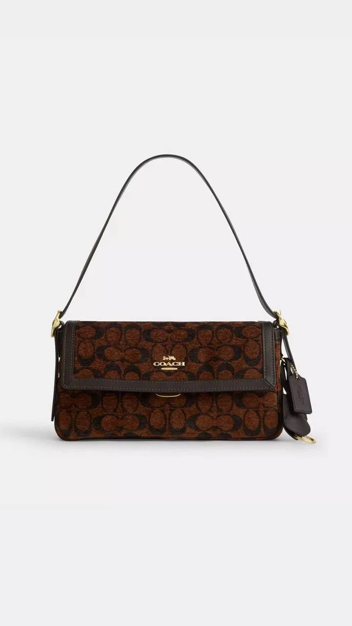 Женская сумка COACH Etta из бутиковой коллекции со скидкой - 30% 🍂🤎