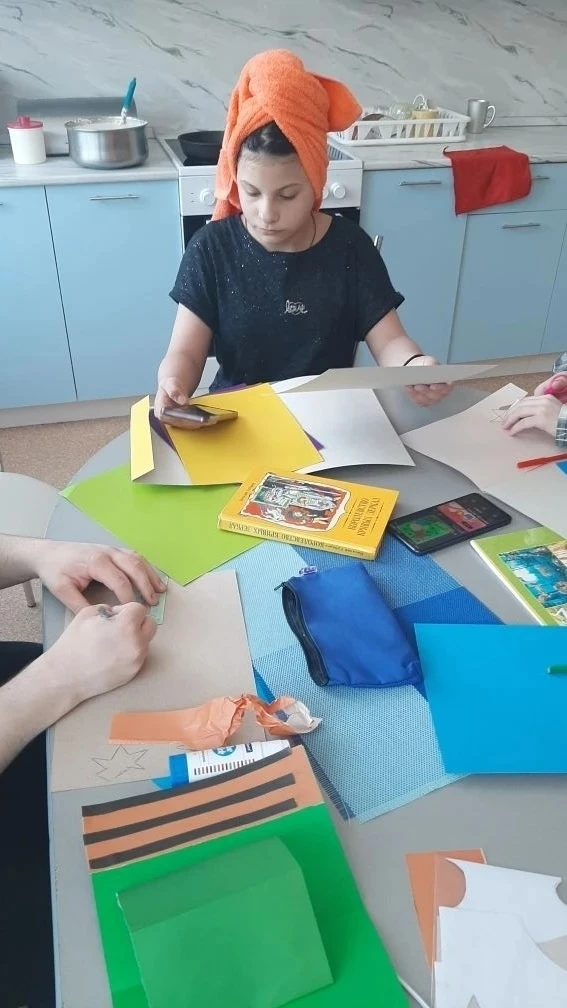 ✨Благодарность в открытках: юные сердца чтят подвиг героев  🏡💫Воспитанники Сафоновского детского дом