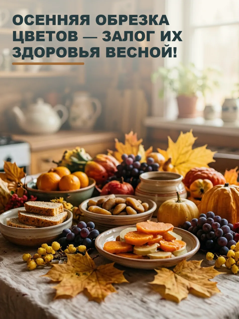 ОСЕННЯЯ ОБРЕЗКА ЦВЕТОВ — ЗАЛОГ ИХ ЗДОРОВЬЯ ВЕСНОЙ!