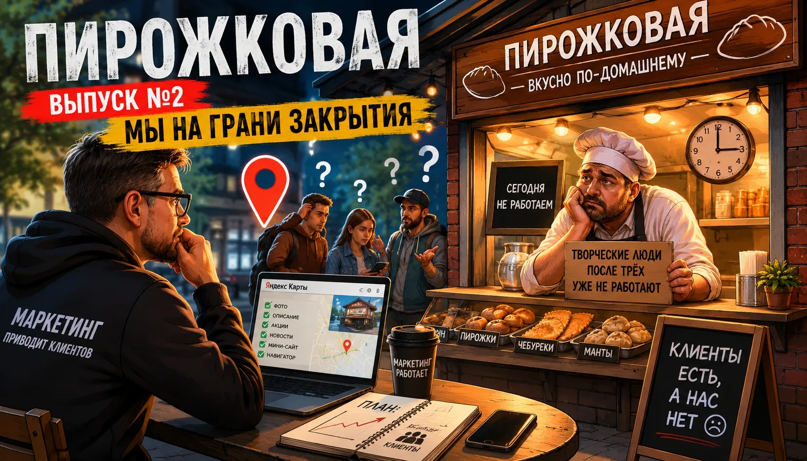 Пирожковая. Выпуск №2. Мы на грани закрытия

Для тех, кто пропустил начало истории: Эдик — владелец 