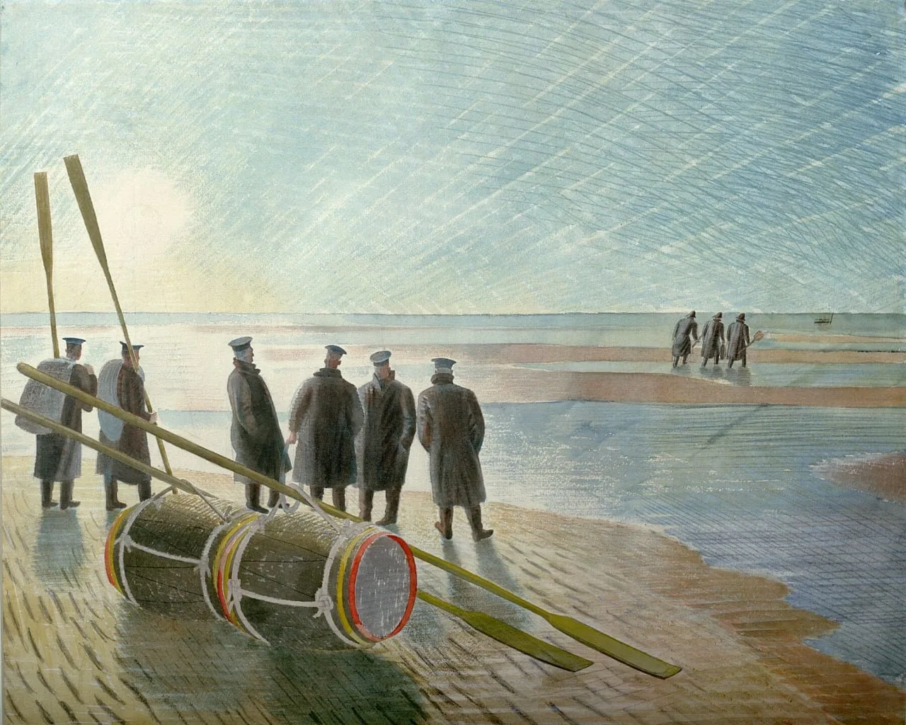 #утренняя_картина 

Эрик Равилиус (Великобритания, 1903-1942) 
Опасная работа во время прилива

#Цит
