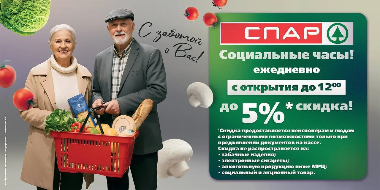 «СПАР» проводит акцию - «Социальные часы»💚