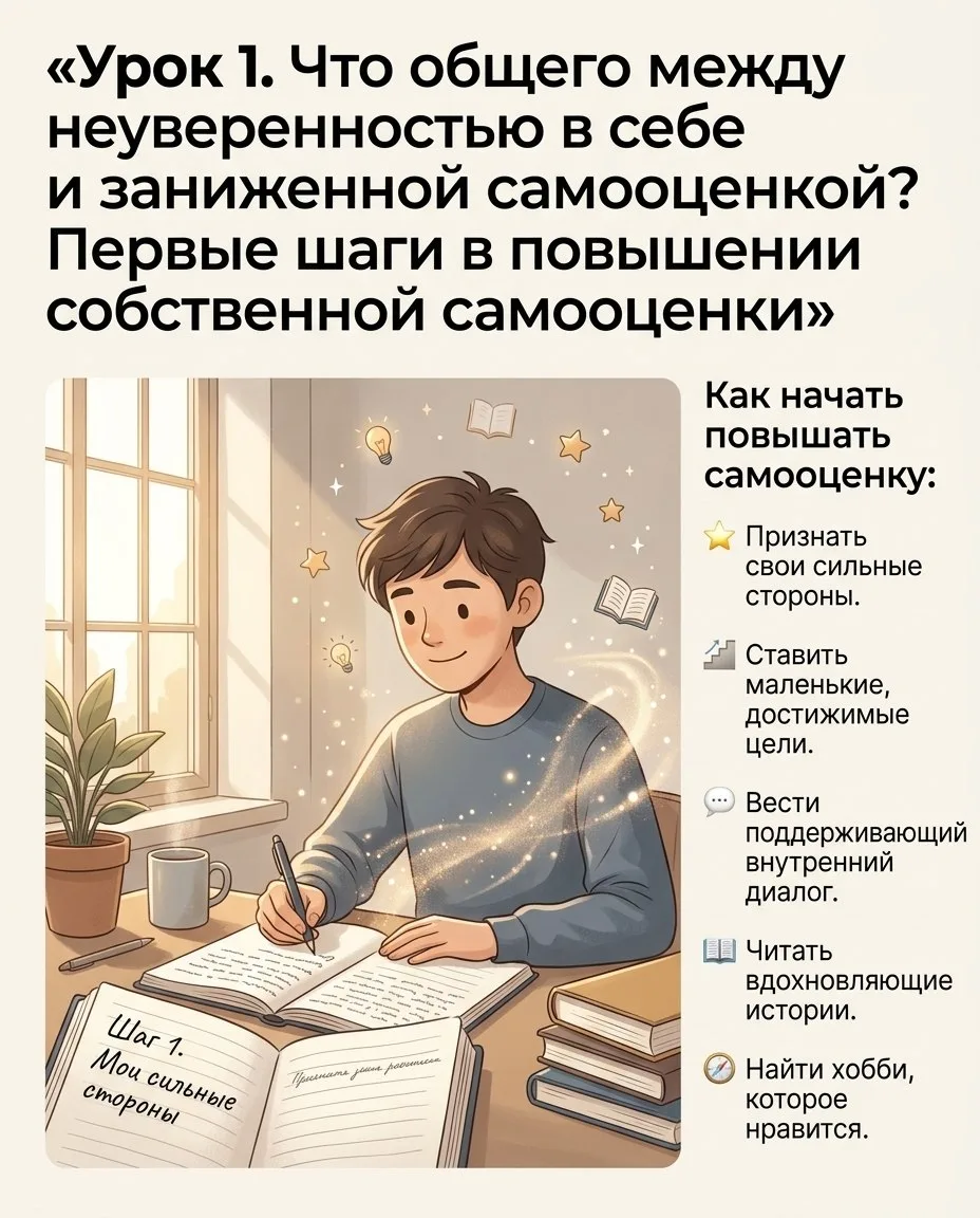 Урок 1: неуверенность в себе и заниженная самооценка - где связь?