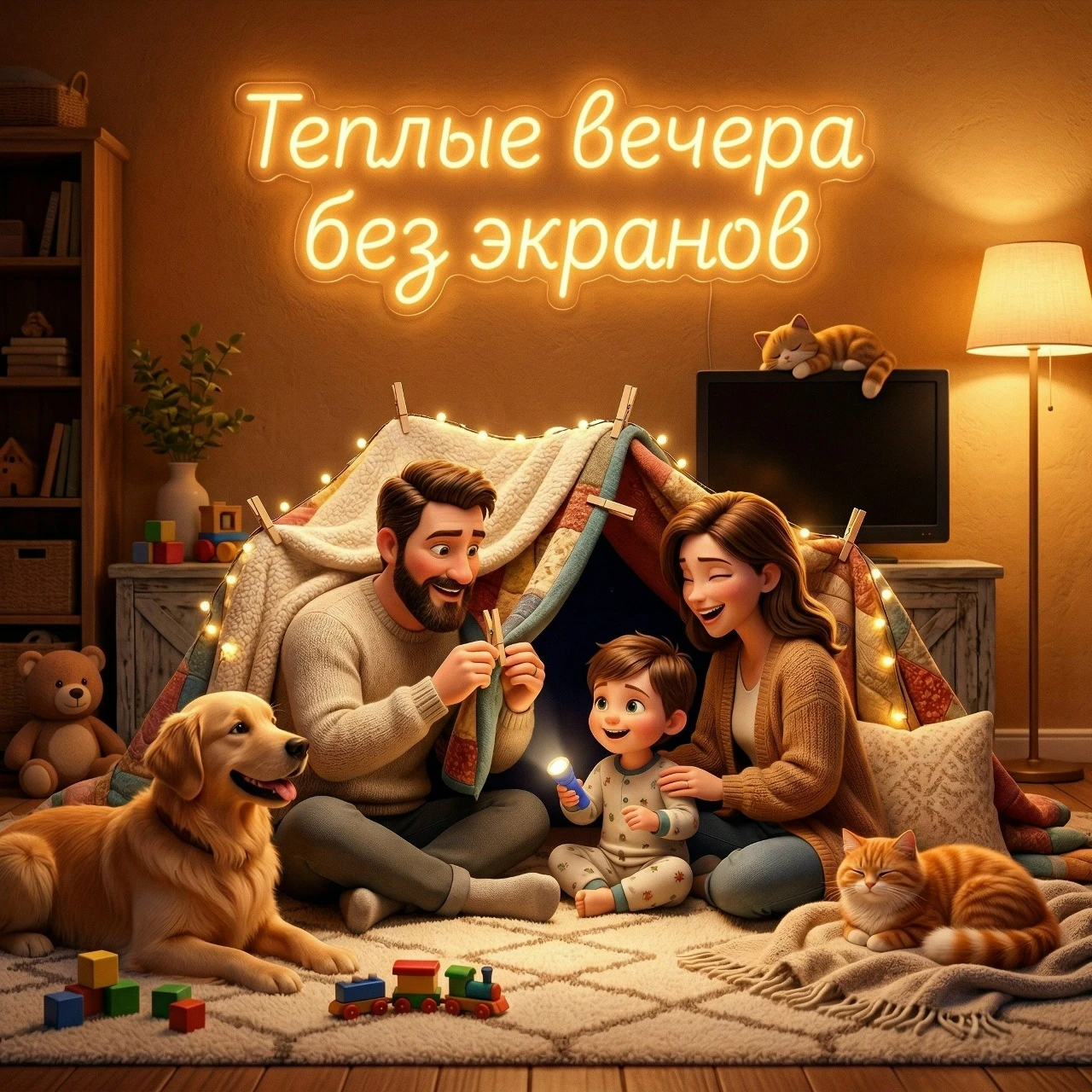 🏠 Теплые вечера без экранов: рекомендации наших педагогов ✨📺