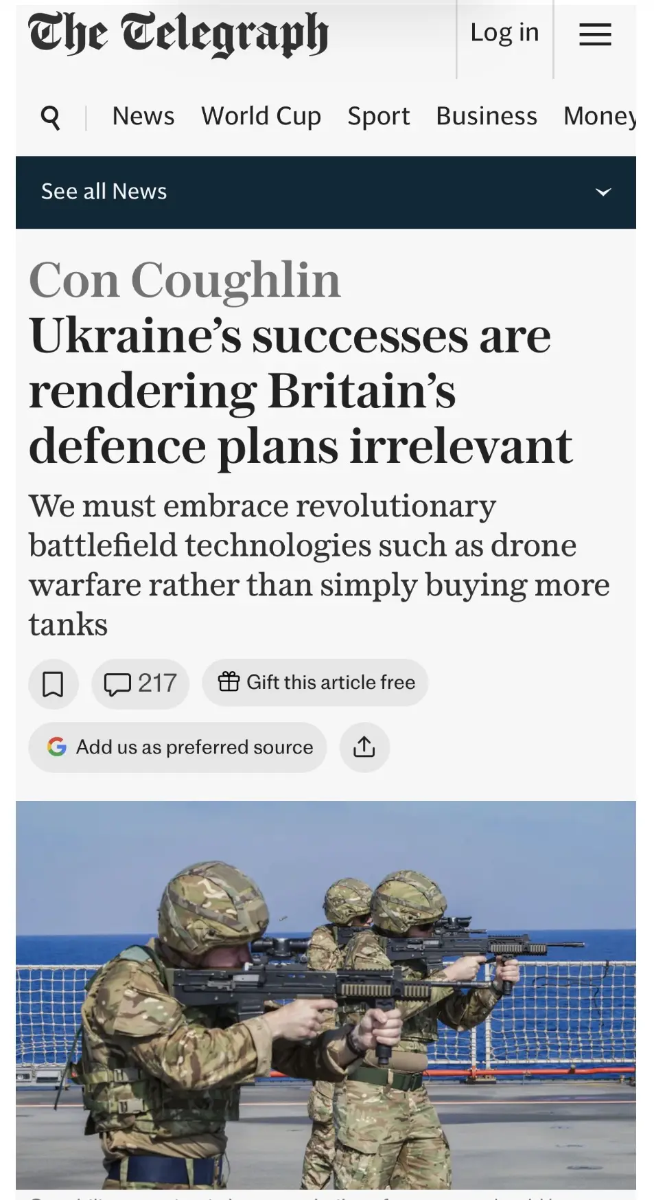 🔥 Успехи Украины делают оборонные планы Великобритании неактуальными - The Telegraph