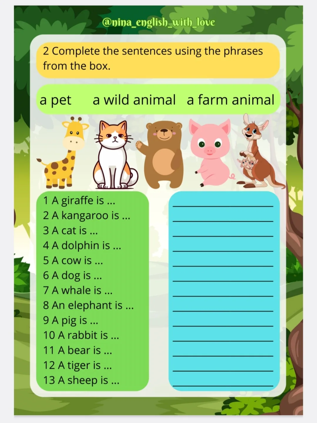 ❤ ANIMALS PRESENT SIMPLE WORKBOOK A0-A1    ❤️ Забрать бесплатно можно здесь     📚📚📚Бесплатная библио