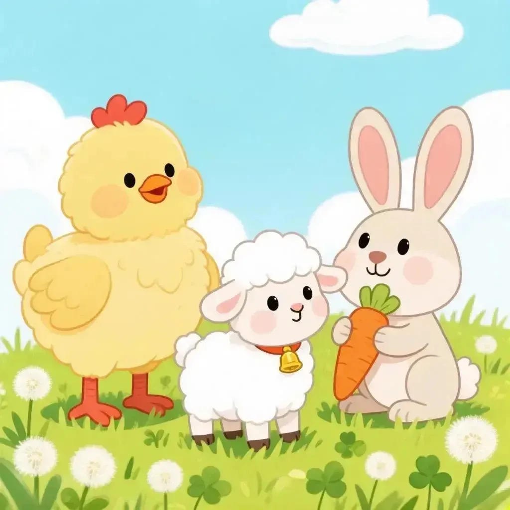 Маленькие фермеры: в гостях у цыплят, кроликов и овечек! 🐣🐰🐑