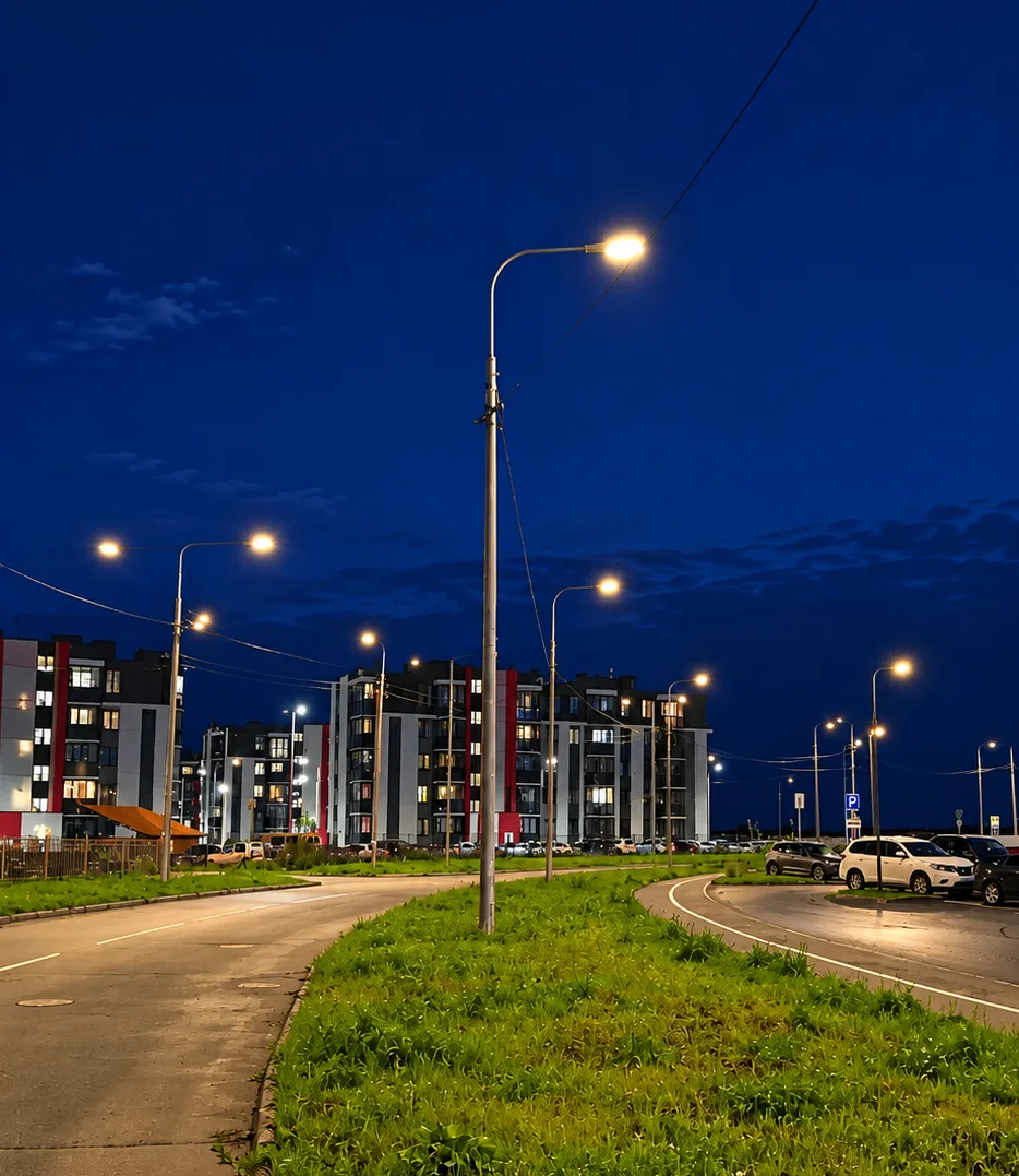 🏘️ «Ленсвет» принял на баланс освещение улиц рядом с новыми ЖК в Пушкине