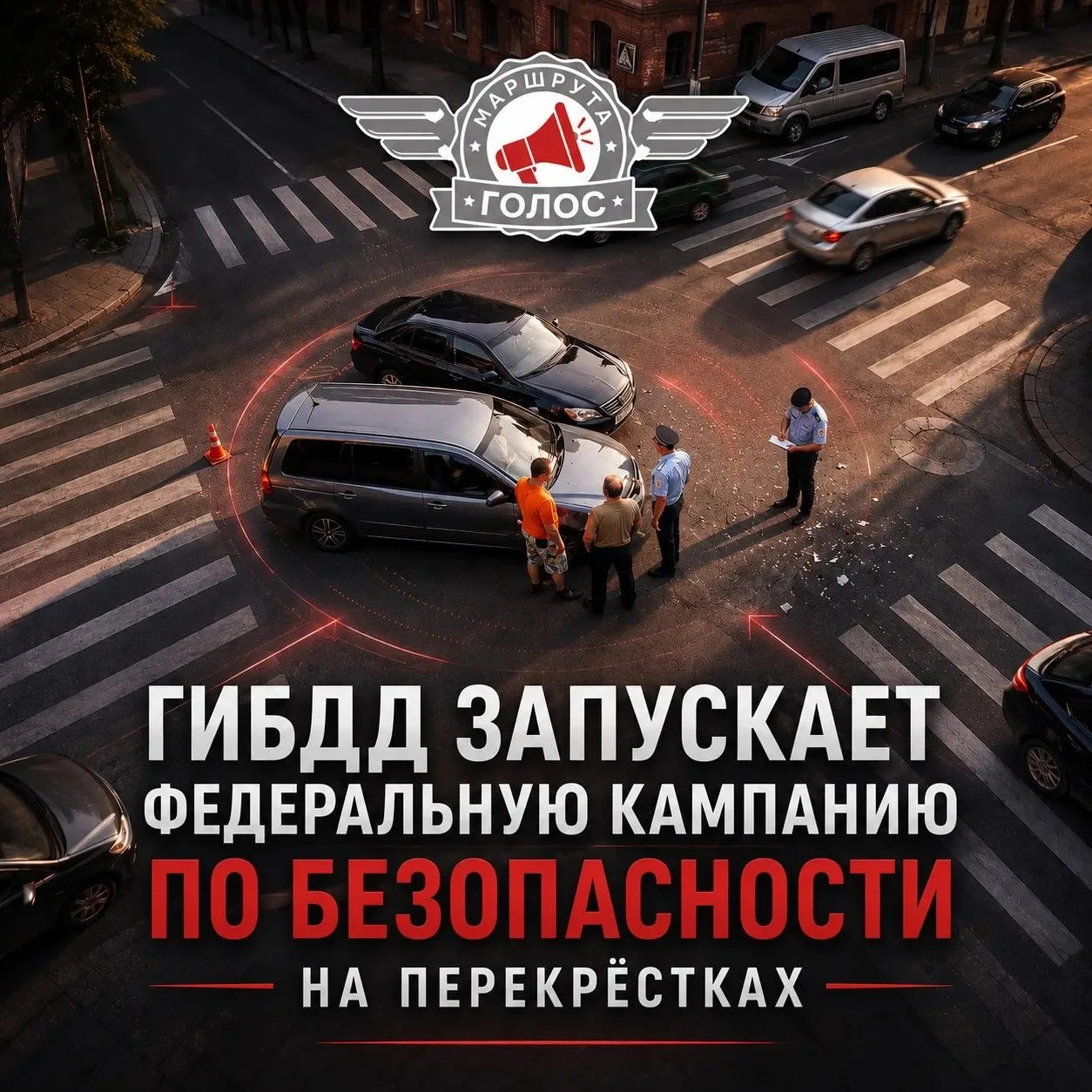 🚦 ГИБДД запускает федеральную кампанию по безопасности на перекрёстках