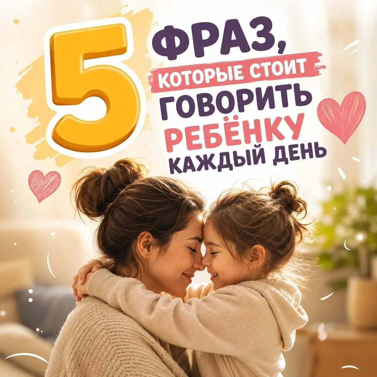 5 фраз, которые стоит говорить ребёнку каждый день.