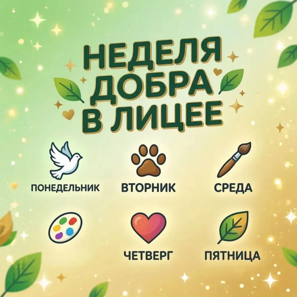 ✨ НЕДЕЛЯ ДОБРА В ЛИЦЕЕ: ПЛАН ДЕЙСТВИЙ! ✨