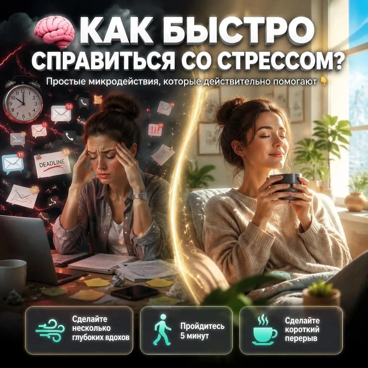 😱 Стресс накрывает? Попробуйте начать с маленьких шагов