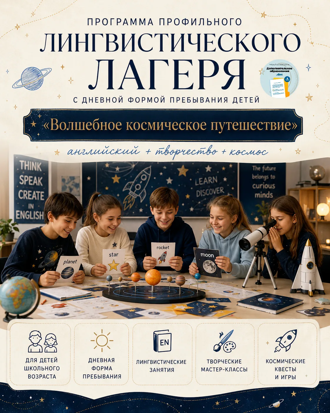 Программа профильного лингвистического лагеря с дневной формой пребывания детей «Волшеб...
