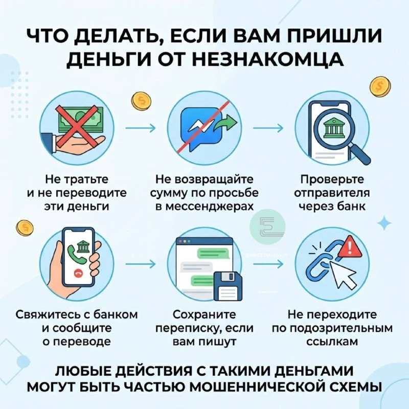 💳 Мошенники придумали новую схему с «ошибочными» переводами

Вам на карту внезапно приходят деньги,