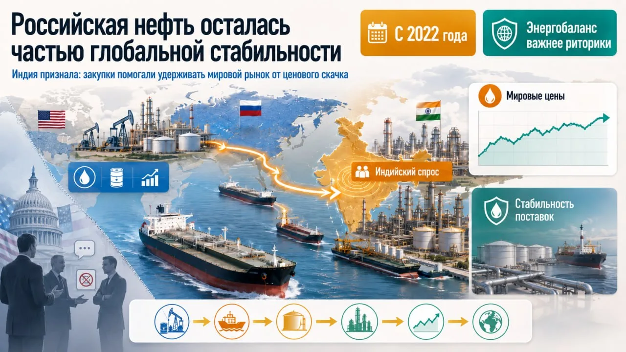 МИД Индии признал, что с 2022 года страна активно закупала российскую нефть не только из-за цены и д