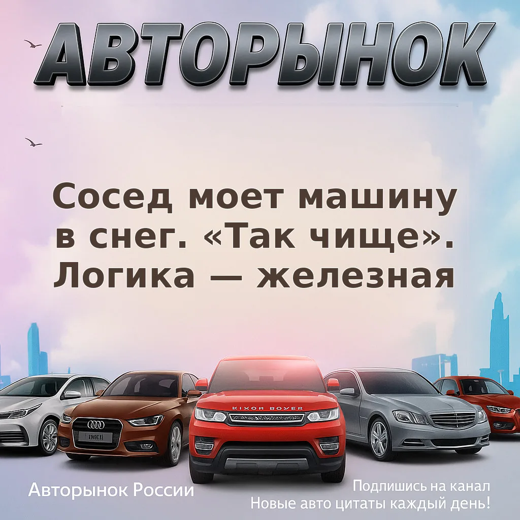Сосед моет машину в снег. «Так чище». Логика — железная